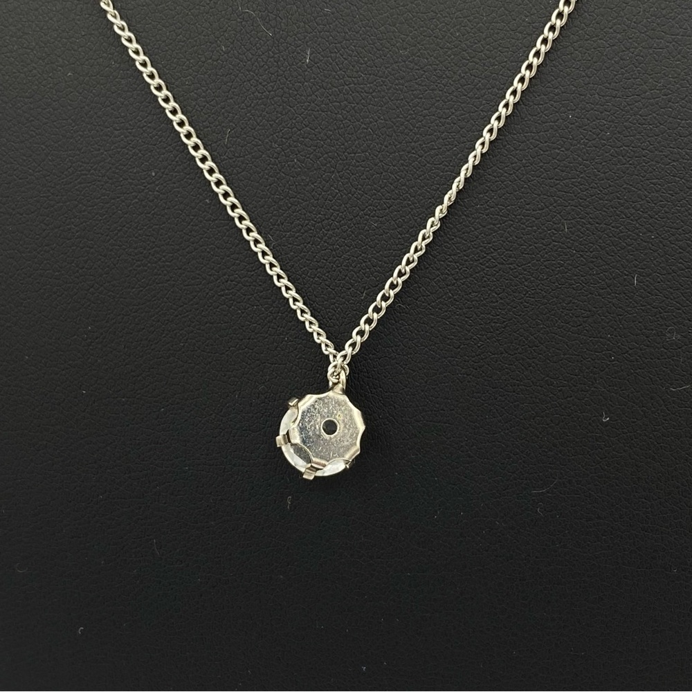Vintage Large Diamond Silver Necklace - Picture 4 of 6